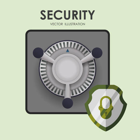 Security System concept with warning icons design, vector illustration 10 eps graphic.のイラスト素材