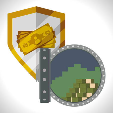 Security System concept with warning icons design, vector illustration 10 eps graphic.のイラスト素材