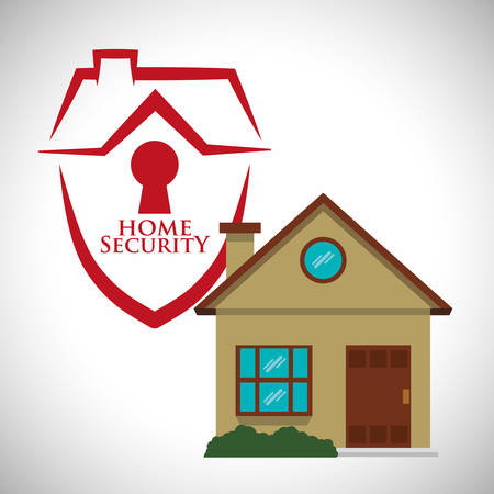 Security System concept with warning icons design, vector illustration 10 eps graphic.のイラスト素材