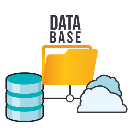 web hosting concept with cloud computing icons design, vector illustration 10 eps graphic.のイラスト素材