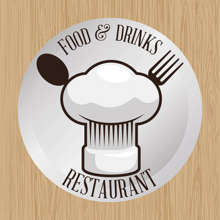 Menu concept with chefs and restaurant icons design, vector illustration   graphic.のイラスト素材