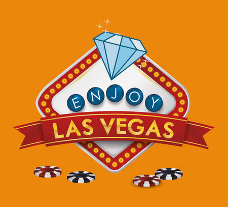 Las Vegas concept with casino icons design, vector illustration graphic.のイラスト素材