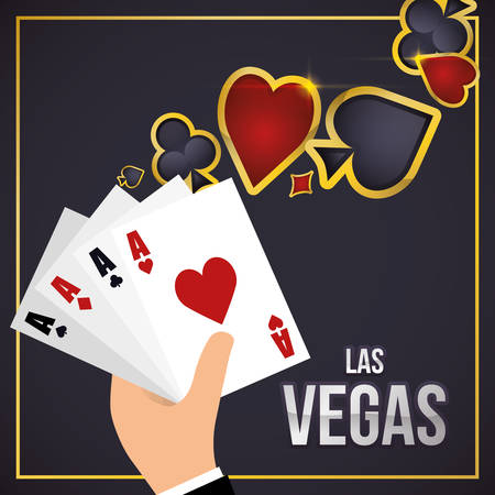 Las Vegas concept with casino icons design, vector illustration   graphic.のイラスト素材