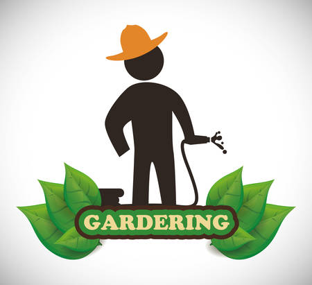 Gardening concept with plants design, vector illustration graphic.のイラスト素材