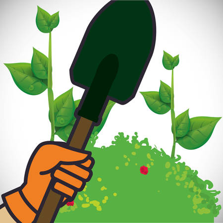 Gardening concept with plants design, vector illustration graphic.のイラスト素材