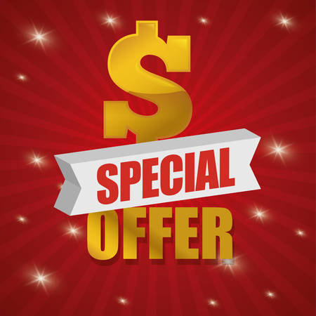 Special offer concept label with sale icons, vector illustration  graphic.のイラスト素材