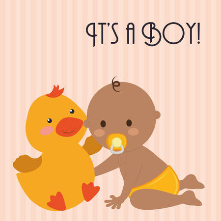 Baby Shower concept with decoration icons, vector illustration graphic.のイラスト素材