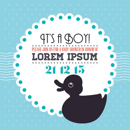 Baby Shower concept with decoration icons, vector illustration graphic.のイラスト素材