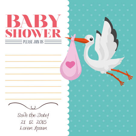 Baby Shower concept with decoration icons, vector illustration  graphic.のイラスト素材