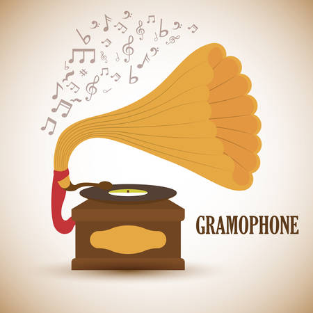 Retro objects and vintage media design, vector illustrationのイラスト素材