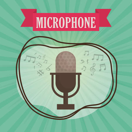 Retro objects and vintage media design, vector illustrationのイラスト素材