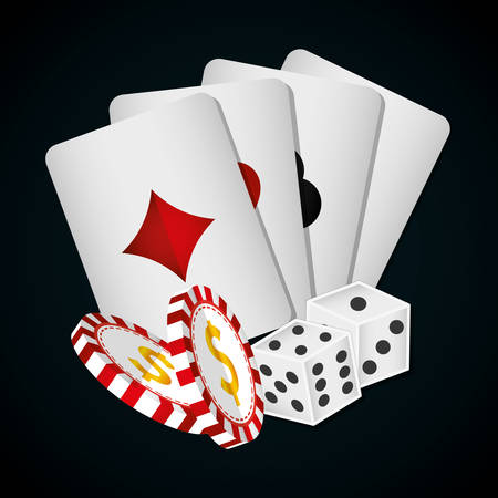 Casino royal games graphic design, vector illustrationのイラスト素材
