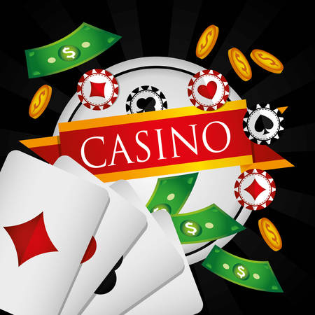 Casino royal games graphic design, vector illustrationのイラスト素材