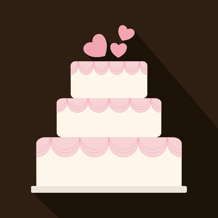 Relationship, wedding and love  celebration graphic design, vector illustrationのイラスト素材