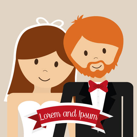 Relationship, wedding and love  celebration graphic design, vector illustrationのイラスト素材