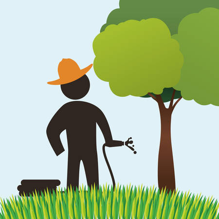 Gardening concept with natural icons design, vector illustration 10 eps graphic.のイラスト素材