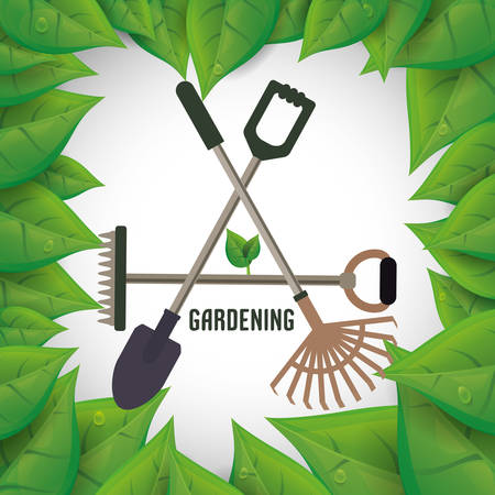 Gardening concept with natural icons design, vector illustration 10 eps graphic.のイラスト素材