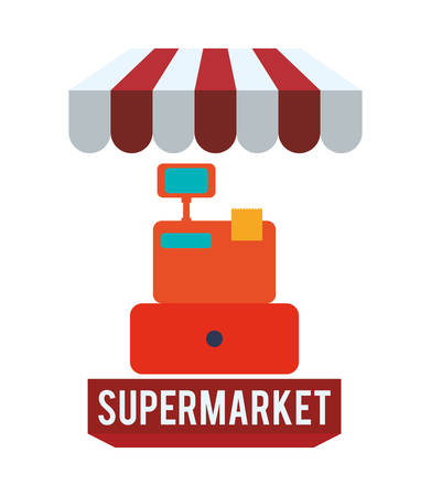 Supermarket concept with shopping icons design, vector illustration 10 eps graphic.のイラスト素材