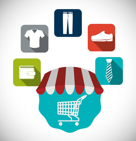 Supermarket concept with shopping icons design, vector illustration 10 eps graphic.のイラスト素材