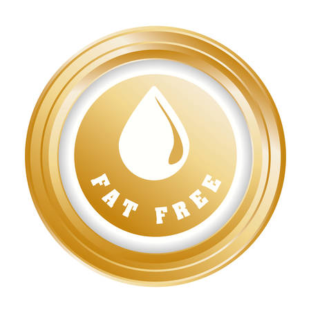 Fat free concept with healthy and quality icon design, vector illustration 10 eps graphic.のイラスト素材