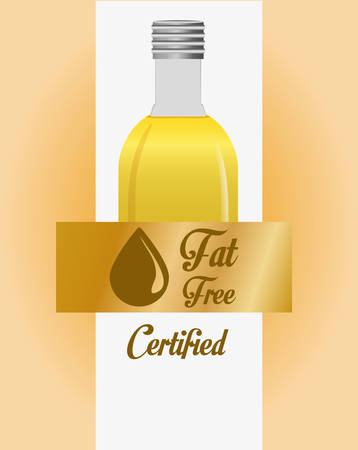 Fat free concept with healthy and quality icon design, vector illustration 10 eps graphic.のイラスト素材