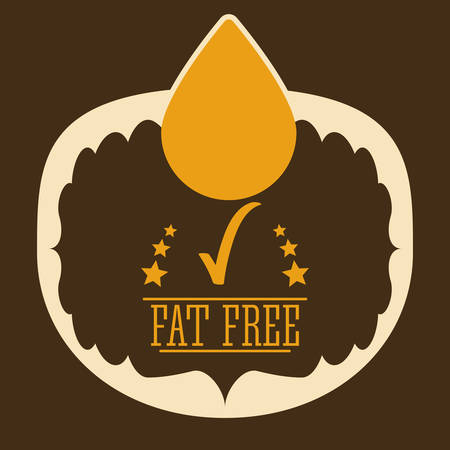 Fat free concept with healthy and quality icon design, vector illustration 10 eps graphic.のイラスト素材