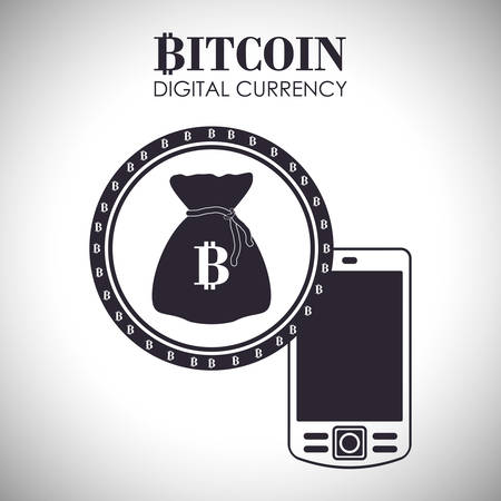 Bitcoin concept and technology icons design, vector illustration 10 eps graphic.のイラスト素材