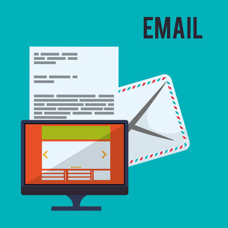 Email concept with envelope design, vector illustration 10 eps graphic.のイラスト素材