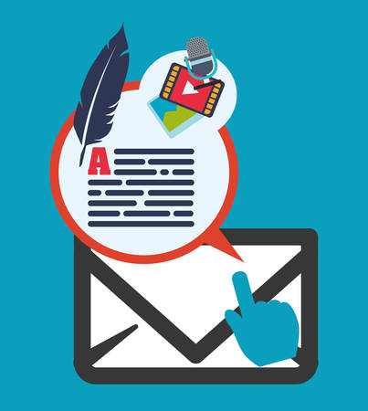 Email concept with envelope design, vector illustration 10 eps graphic.のイラスト素材
