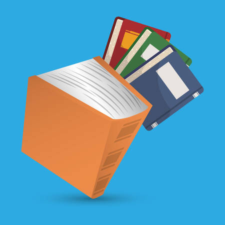 Education concept  over flat background with books icons design, vector illustration 10 eps graphic.のイラスト素材
