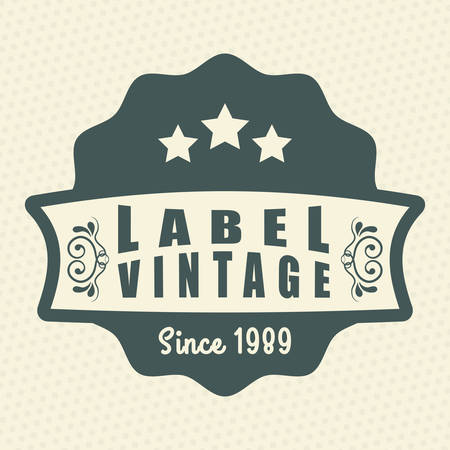 Vintage and retro label design, vector illustrationのイラスト素材
