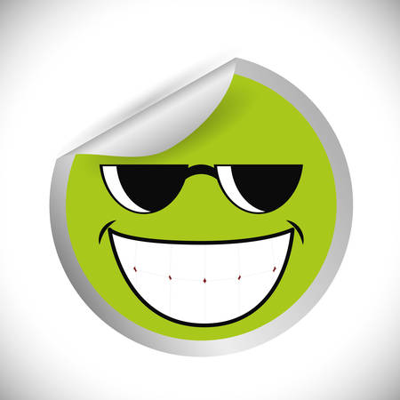 Funny cartoon face design, vector illustration eps 10.のイラスト素材