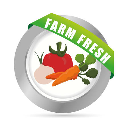 Organic food concept  about farm fresh icons design, vector illustration 10 eps graphic.のイラスト素材