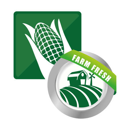 Organic food concept  about farm fresh icons design, vector illustration 10 eps graphic.のイラスト素材