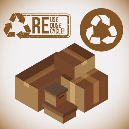 Recycle concept  about eco icons design, vector illustration 10 eps graphic.のイラスト素材