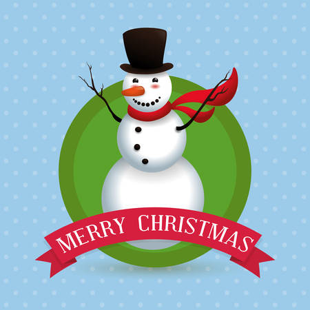 Merry Christmas concept and winter season decorations design, vector illustration 10 eps graphic.のイラスト素材