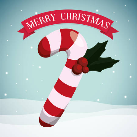 Merry Christmas concept and winter season decorations design, vector illustration 10 eps graphic.のイラスト素材