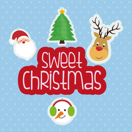 Merry Christmas concept and winter season decorations design, vector illustration 10 eps graphic.のイラスト素材