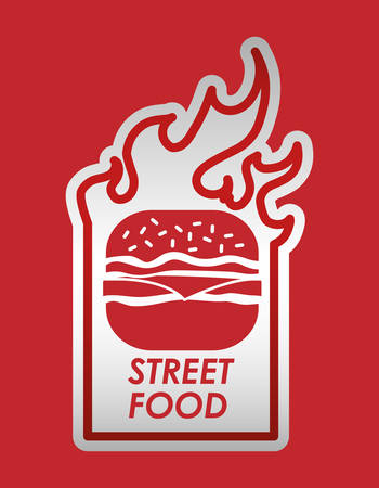 Fast Food concept and menu options design, vector illustration 10 eps graphic.のイラスト素材