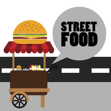 Fast Food concept and menu options design, vector illustration 10 eps graphic.のイラスト素材