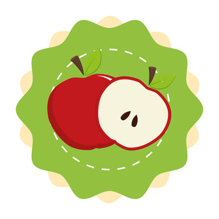 Healthy food concept with apple design, vector illustration 10 eps graphic.のイラスト素材
