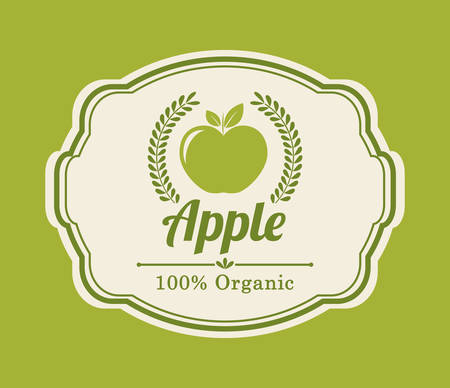 Healthy food concept with apple design, vector illustration 10 eps graphic.のイラスト素材