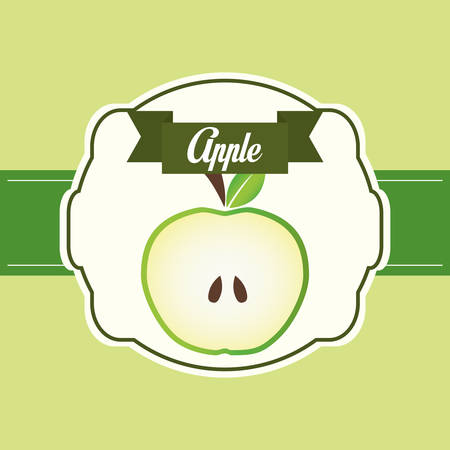 Healthy food concept with apple design, vector illustration 10 eps graphic.のイラスト素材
