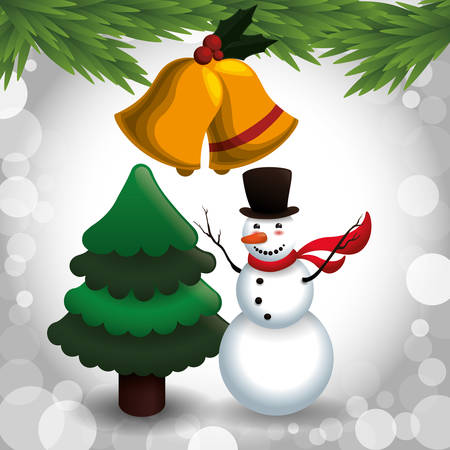 Merry Christmas concept with pine tree design, vector illustration 10 eps graphic.のイラスト素材