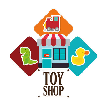Toy shop concept and childhood icons design, vector illustration 10 eps graphic.のイラスト素材