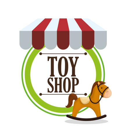 Toy shop concept and childhood icons design, vector illustration 10 eps graphic.のイラスト素材