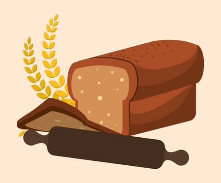 Bakery concept and bread design, vector illustration 10 eps graphic.のイラスト素材