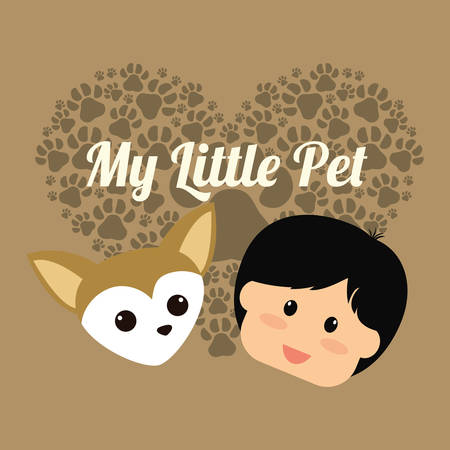 Pets Love concept about  dog and her master, vector illustration 10 eps graphic.のイラスト素材