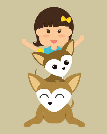 Pets Love concept about  dog and her master, vector illustration 10 eps graphic.のイラスト素材