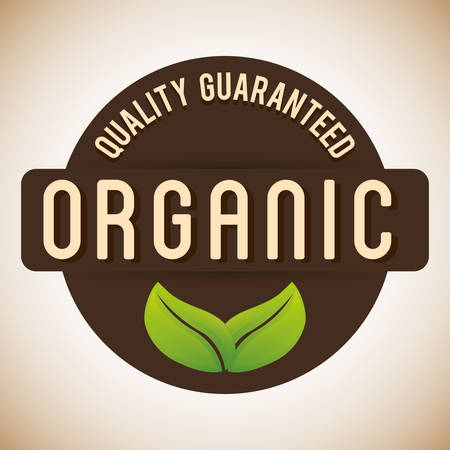 Organic natural food label design, vector illustration eps 10.のイラスト素材